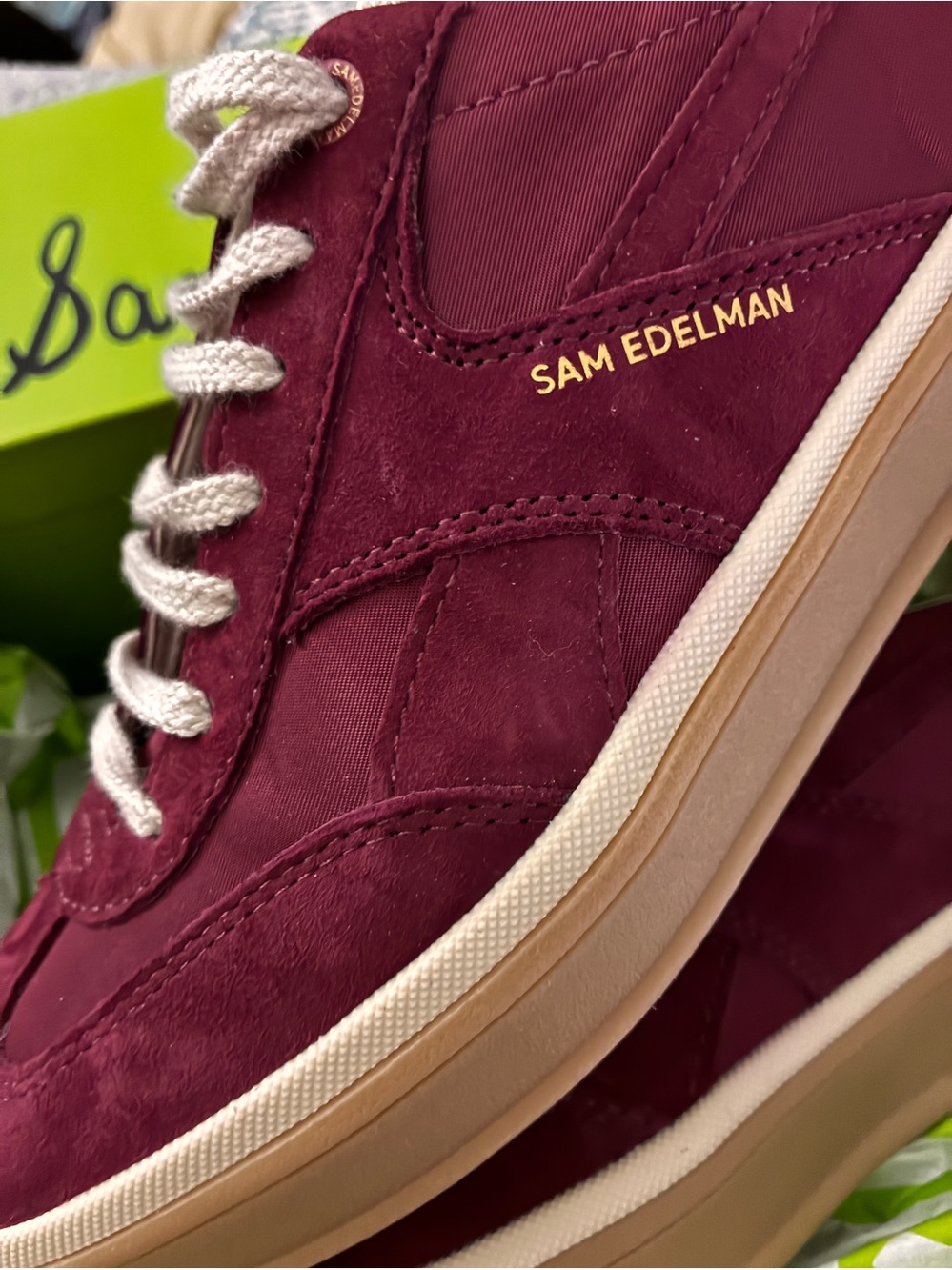 Sam Edelman Althea Nylon & Suede Low-Top Sneakers